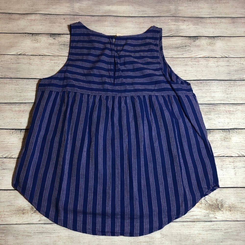 NWT Blue Striped Sleeveless Tank Top Size S - Picture 4 of 5